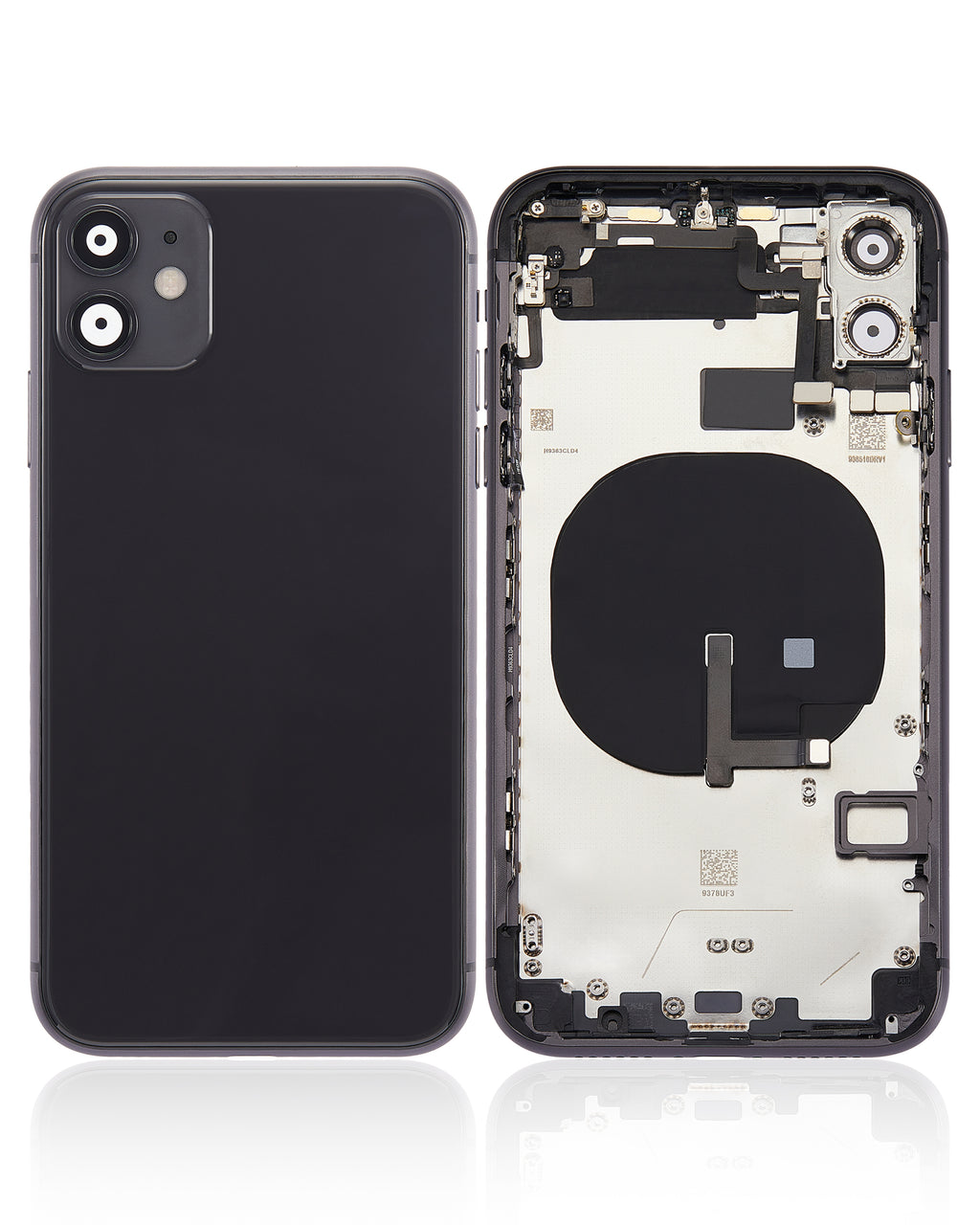 iPhone 11 Backcover/Rahmen mit Komponenten Schwarz Aftermarket Plus ohne Logo