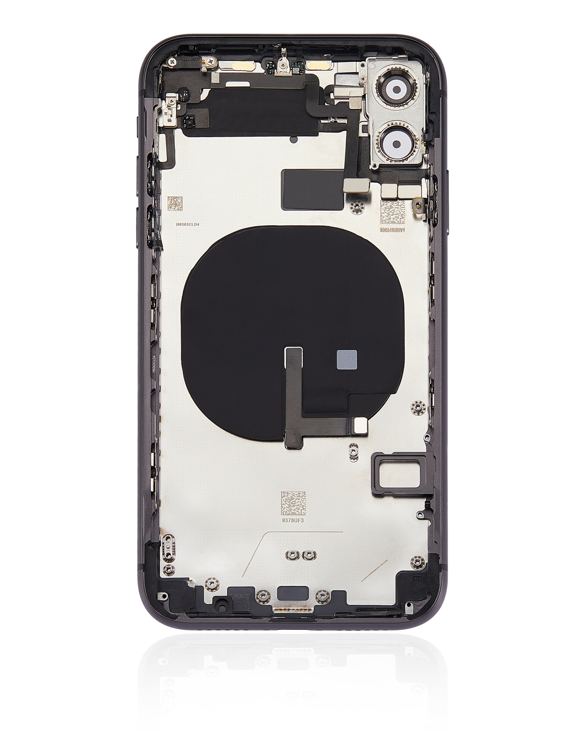 iPhone 11 Backcover/Rahmen mit Komponenten Schwarz Aftermarket Plus ohne Logo