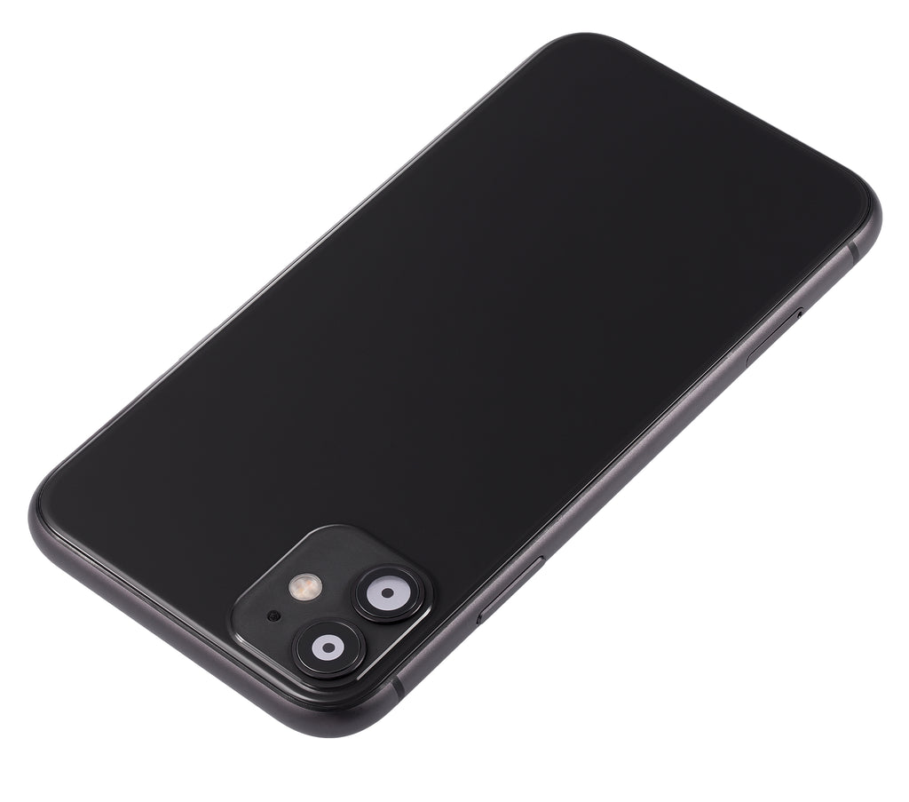 iPhone 11 Backcover/Rahmen mit Komponenten Schwarz Aftermarket Plus ohne Logo