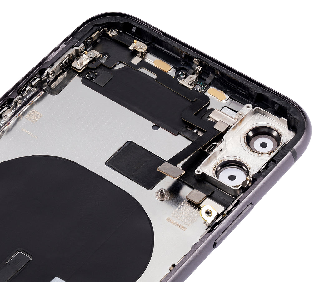 iPhone 11 Backcover/Rahmen mit Komponenten Schwarz Aftermarket Plus ohne Logo