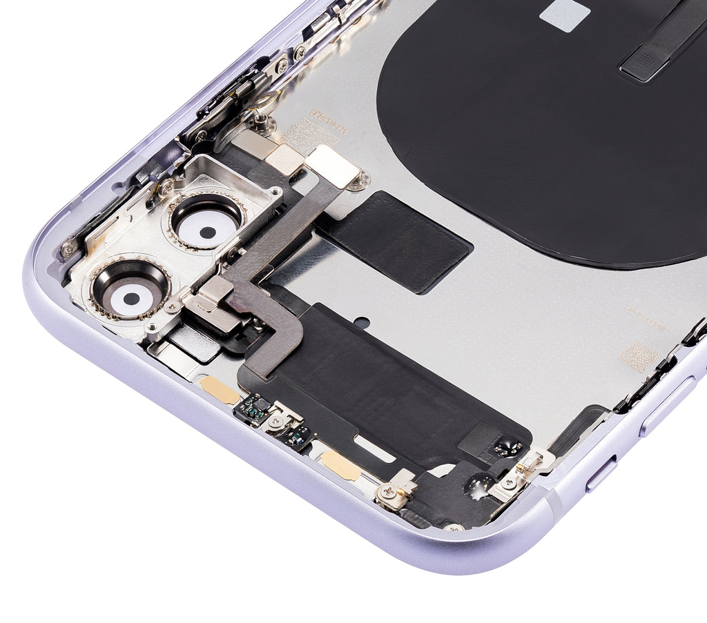 Backcover/Rahmen mit Kleinteilen für iPhone 11 Lila Aftermarket Plus
