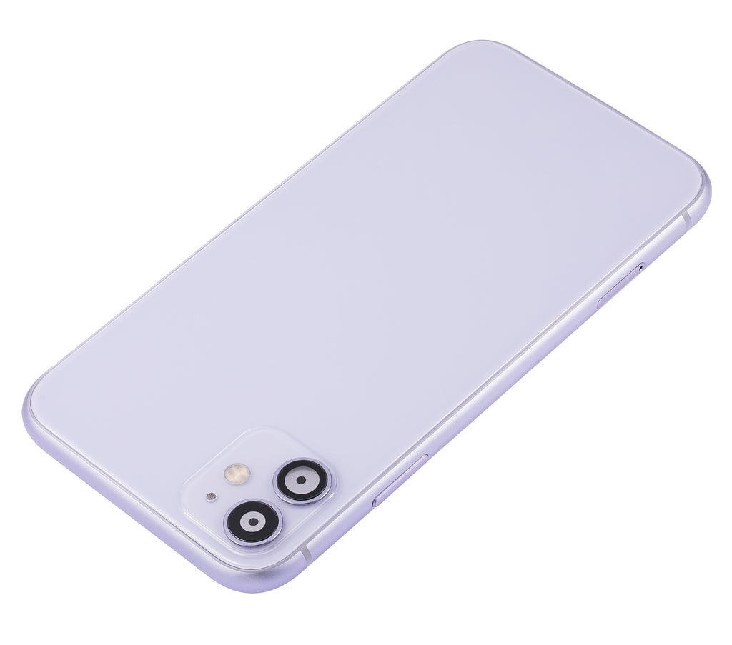 Backcover/Rahmen mit Kleinteilen für iPhone 11 Lila Aftermarket Plus