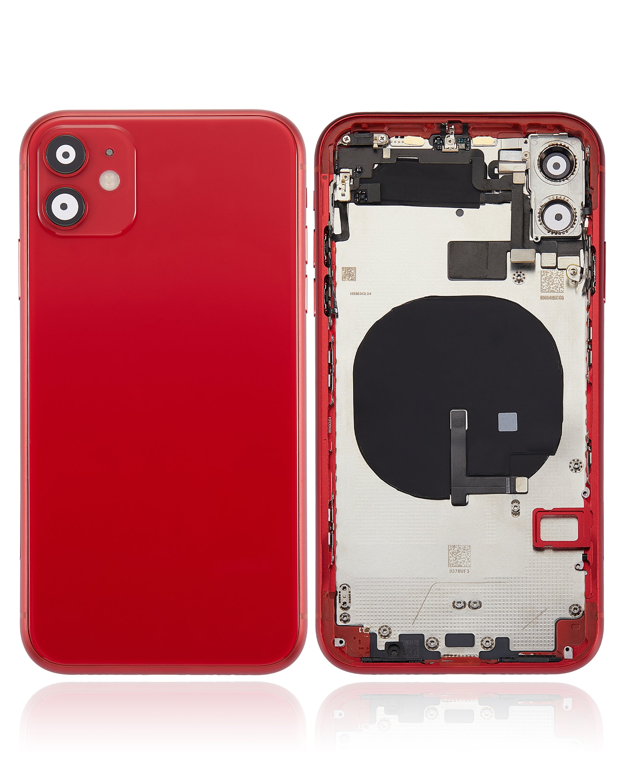Backcover/Rahmen m. Kleinteilen iPhone 11 Rot o. Logo Afterm. Plus