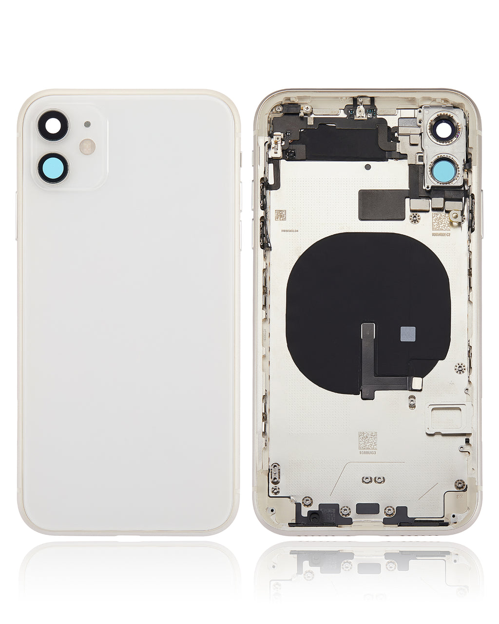 Backcover-Rahmen mit Kleinteilen für iPhone 11, Weiß, Aftermarket Plus