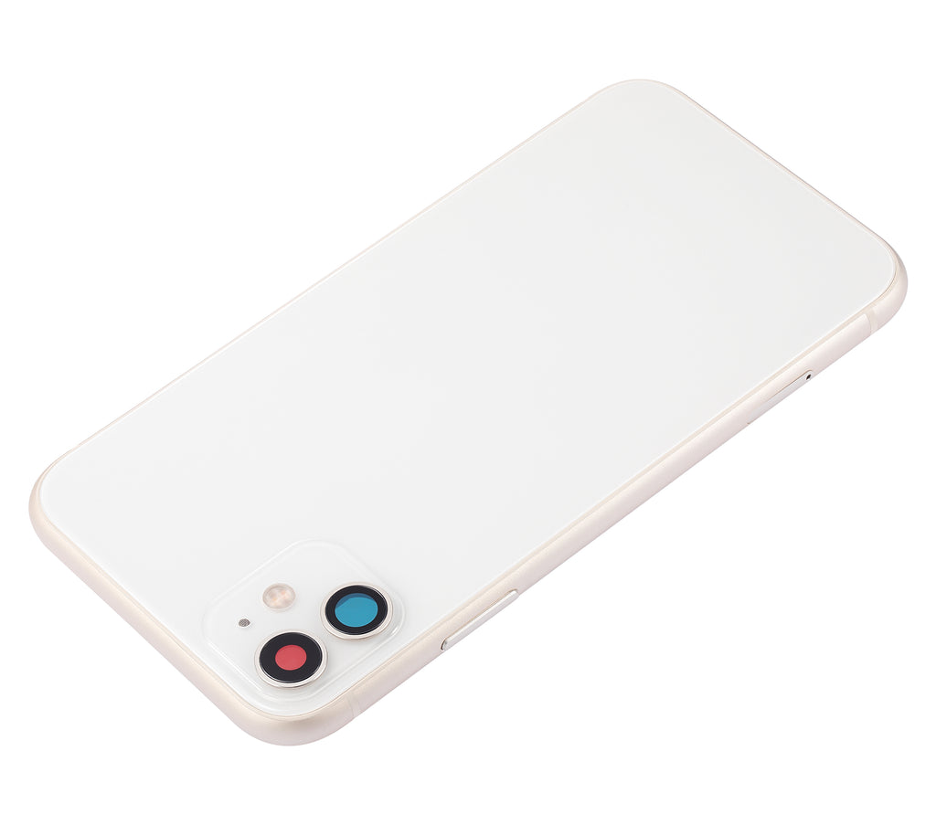 Backcover-Rahmen mit Kleinteilen für iPhone 11, Weiß, Aftermarket Plus
