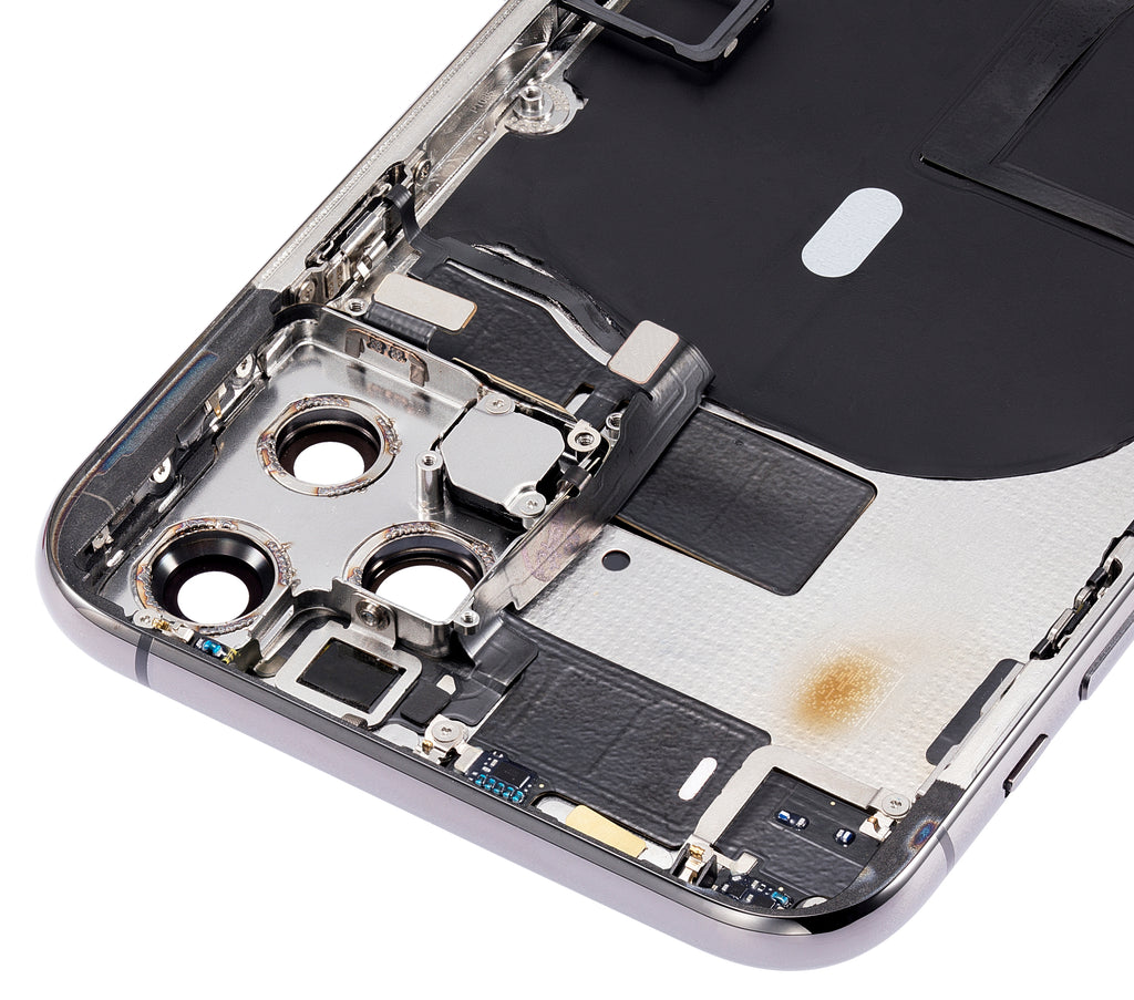 Back Cover/Frame with Pre-installed Small Parts for iPhone 11 Pro (without logo) (Aftermarket Plus) (Space Gray)