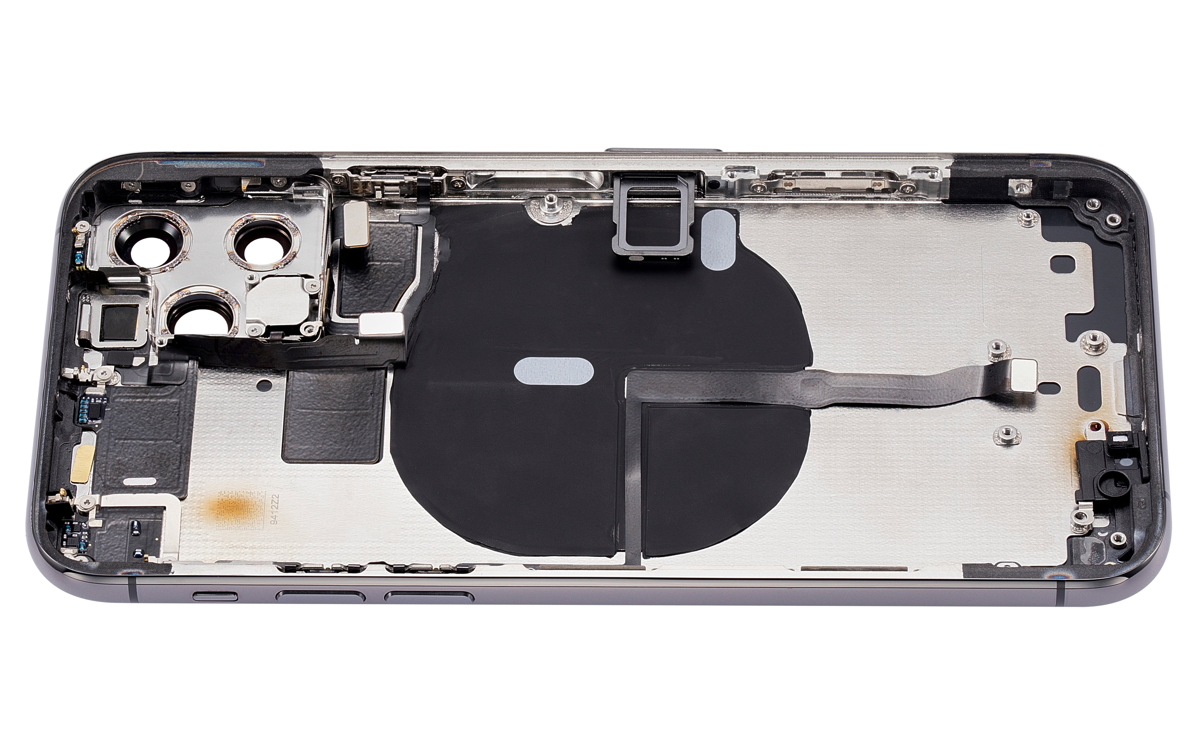 Back Cover/Frame with Pre-installed Small Parts for iPhone 11 Pro (without logo) (Aftermarket Plus) (Space Gray)