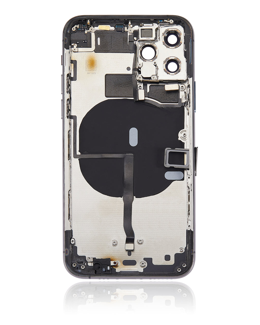 Back Cover/Frame with Pre-installed Small Parts for iPhone 11 Pro (without logo) (Aftermarket Plus) (Space Gray)