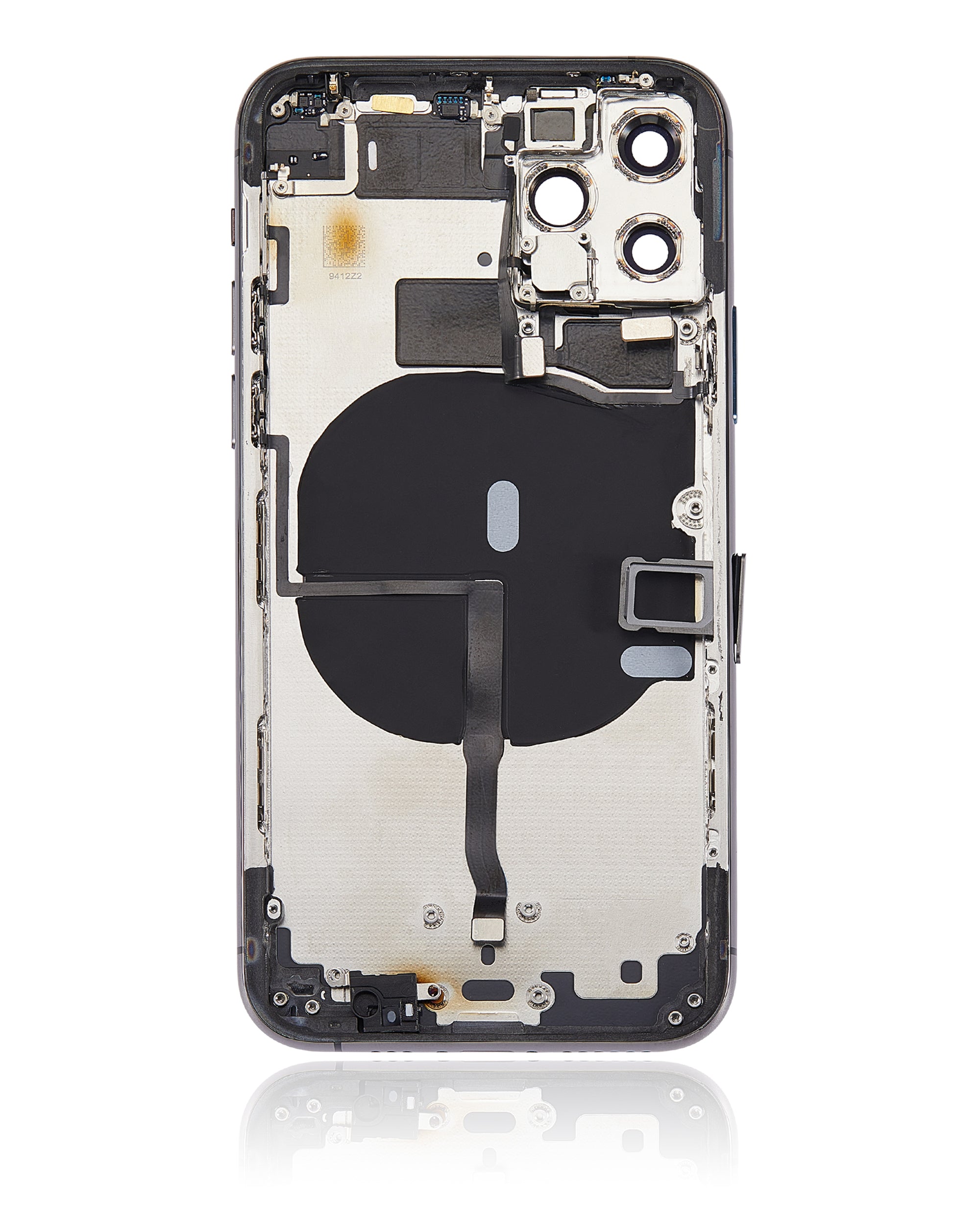 Back Cover/Frame with Pre-installed Small Parts for iPhone 11 Pro (without logo) (Aftermarket Plus) (Space Gray)