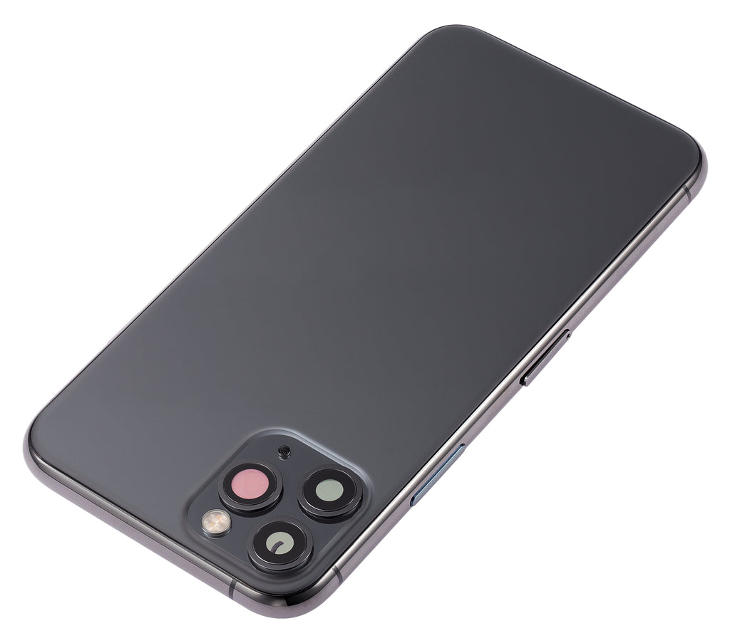 Back Cover/Frame with Pre-installed Small Parts for iPhone 11 Pro (without logo) (Aftermarket Plus) (Space Gray)