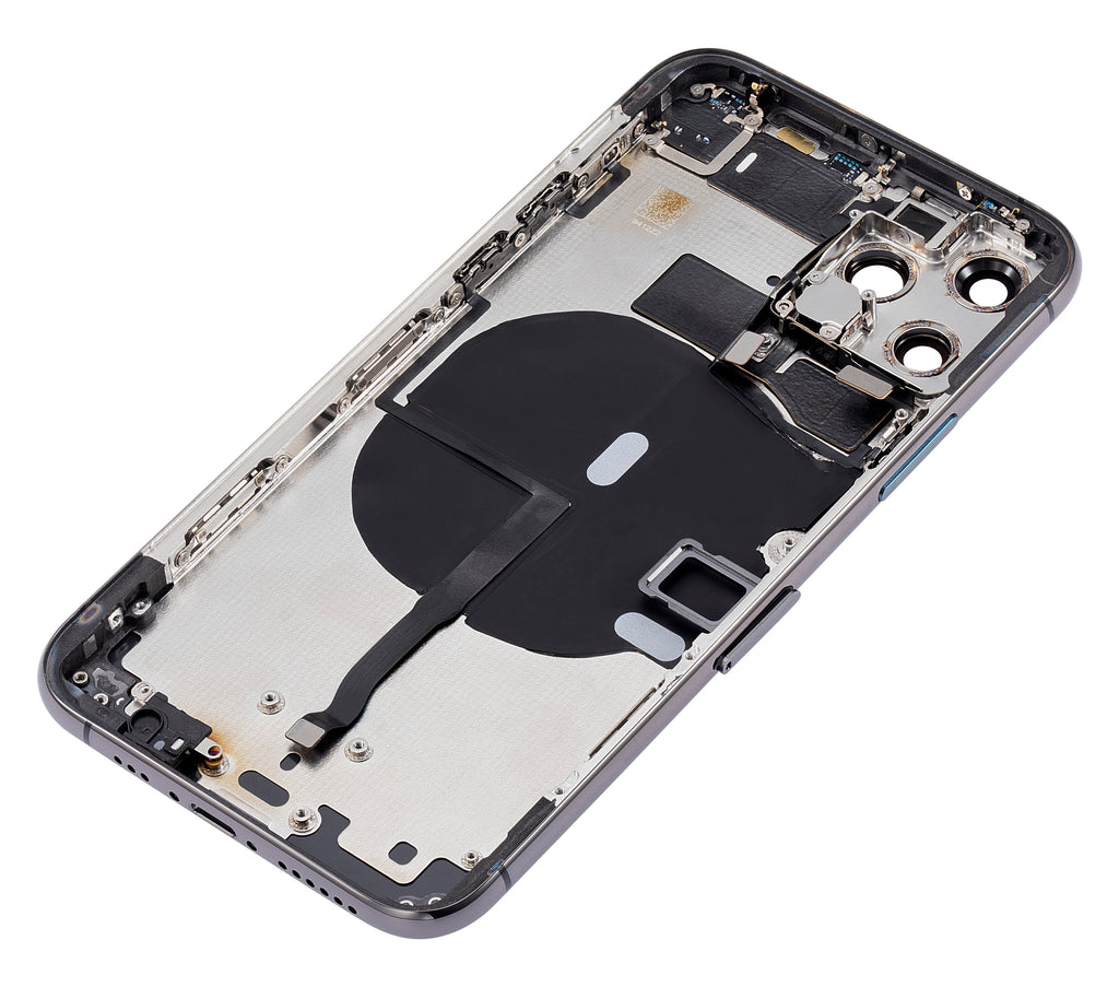 Back Cover/Frame with Pre-installed Small Parts for iPhone 11 Pro (without logo) (Aftermarket Plus) (Space Gray)