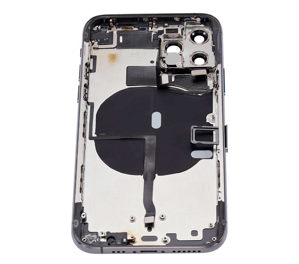 Back Cover/Frame with Pre-installed Small Parts for iPhone 11 Pro (without logo) (Aftermarket Plus) (Space Gray)