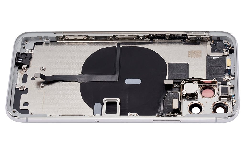 Backcover/Rahmen vorinstall. Kleinteile für iPhone 11 Pro Silber ohne Logo Quali