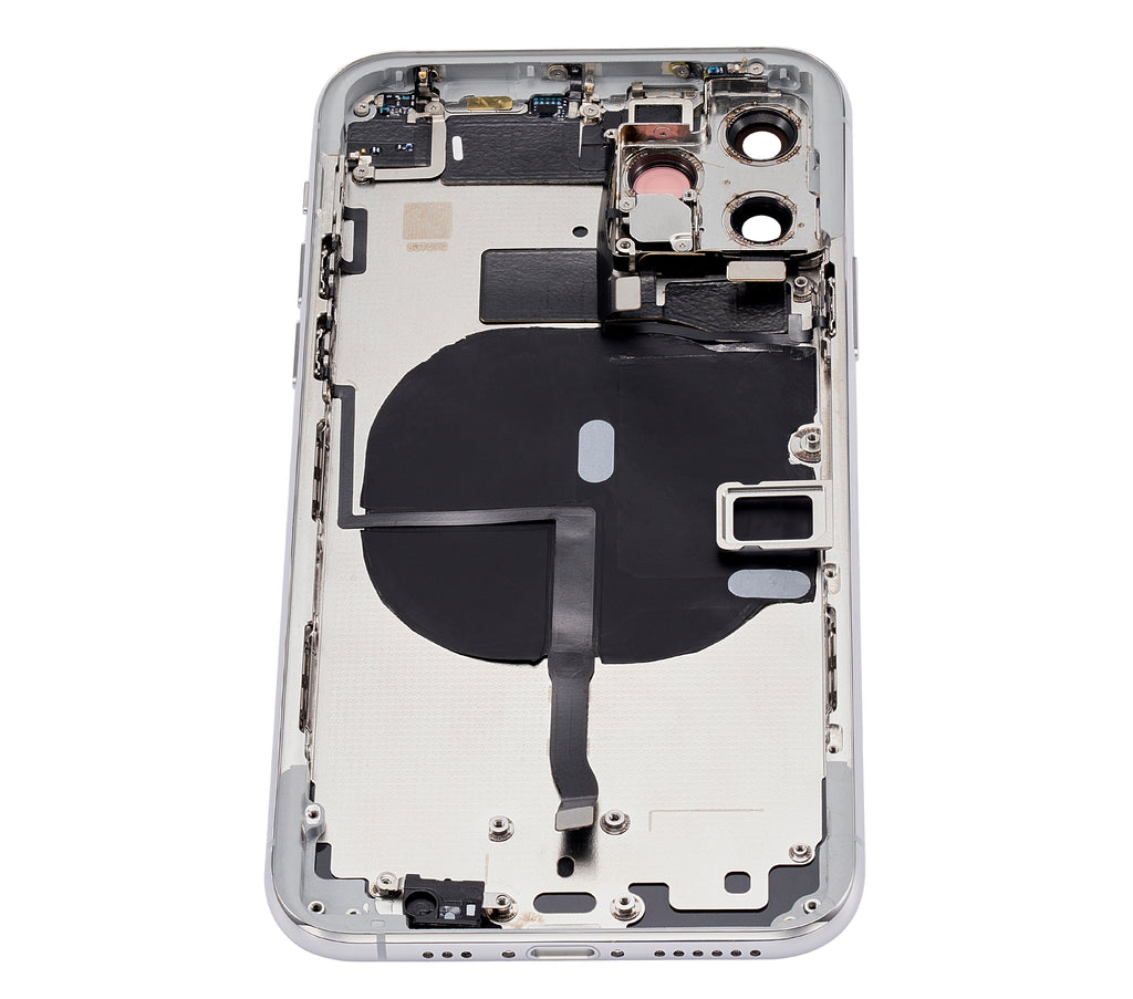 Backcover/Rahmen vorinstall. Kleinteile für iPhone 11 Pro Silber ohne Logo Quali