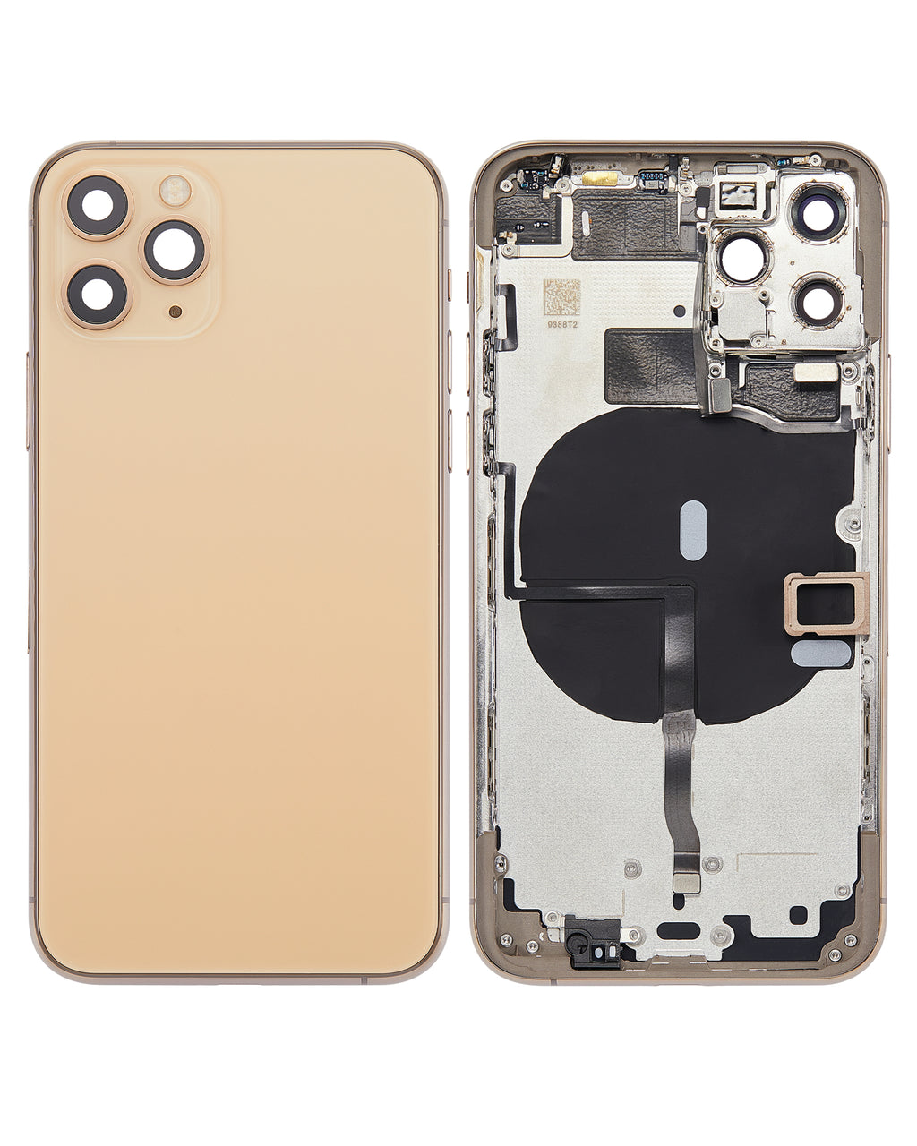 Backcover/Rahmen mit Kleinteilen für iPhone 11 Pro Gold Aftermarket Plus