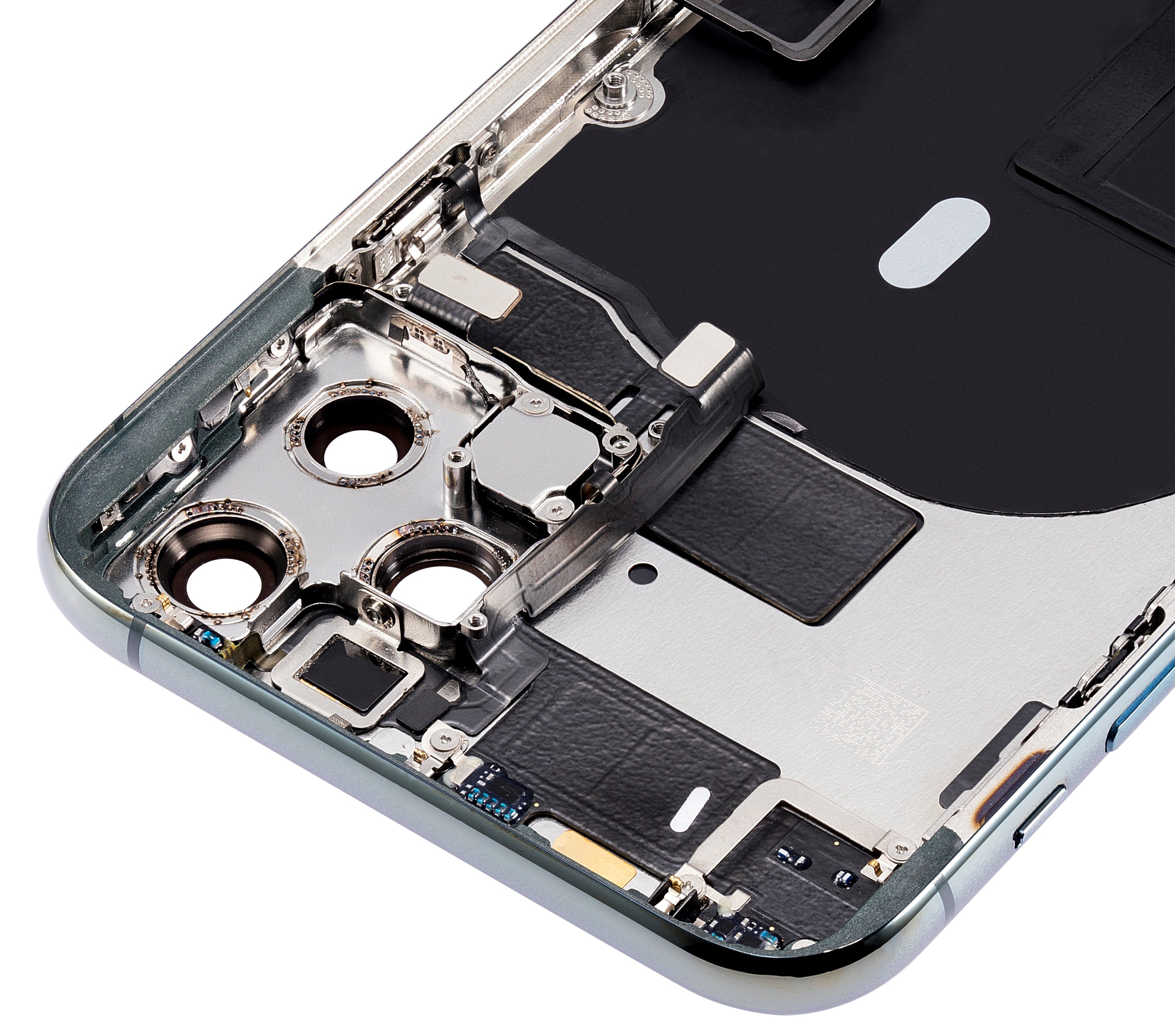 Back Cover/Frame with Pre-installed Small Components for iPhone 11 Pro (Aftermarket Plus, No Logo, Midnight Green)