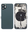Back Cover/Frame with Pre-installed Small Components for iPhone 11 Pro (Aftermarket Plus, No Logo, Midnight Green)