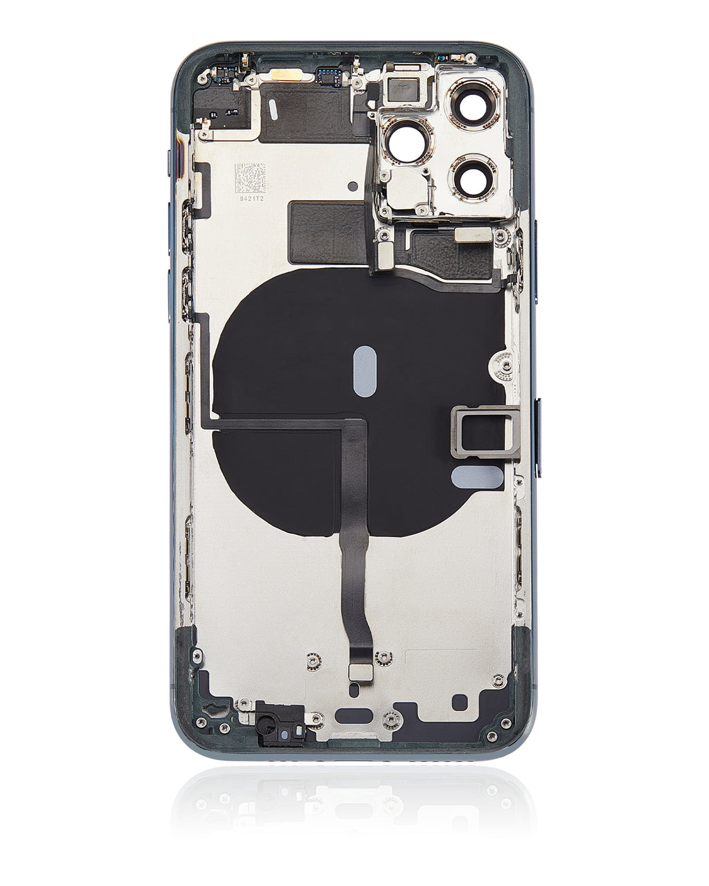 Back Cover/Frame with Pre-installed Small Components for iPhone 11 Pro (Aftermarket Plus, No Logo, Midnight Green)