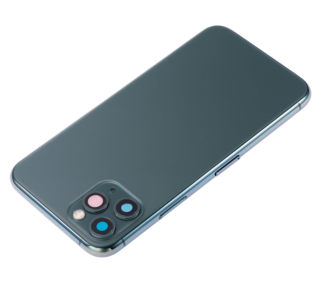Back Cover/Frame with Pre-installed Small Components for iPhone 11 Pro (Aftermarket Plus, No Logo, Midnight Green)