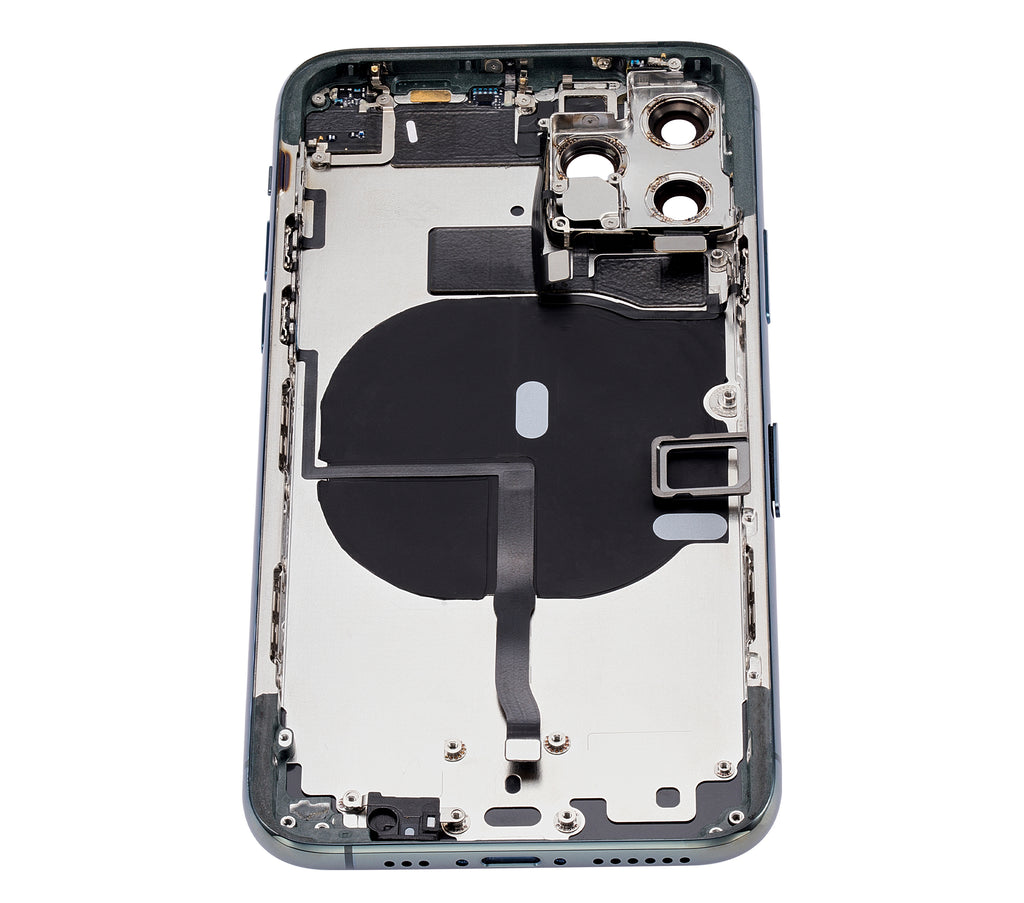 Back Cover/Frame with Pre-installed Small Components for iPhone 11 Pro (Aftermarket Plus, No Logo, Midnight Green)