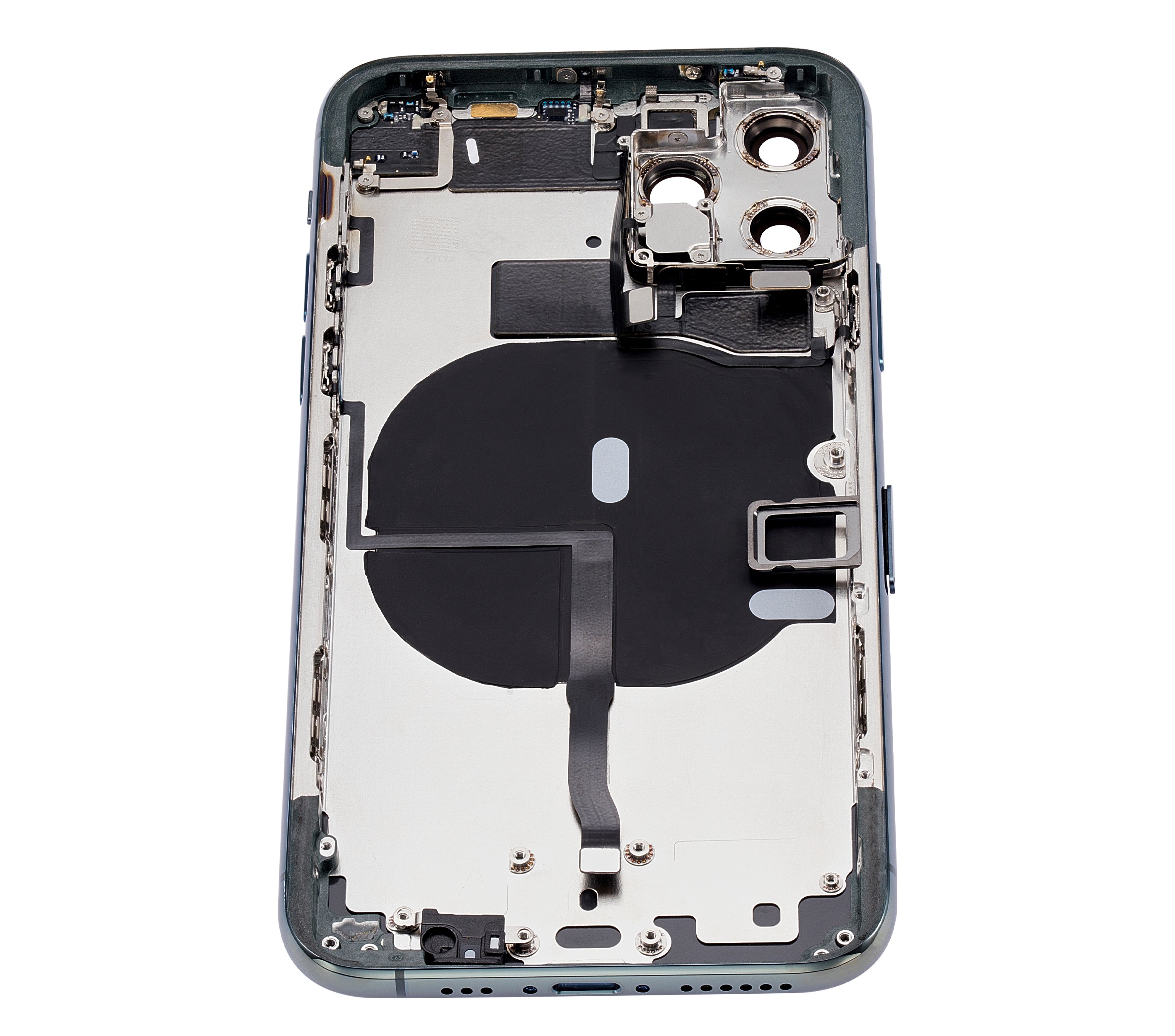 Back Cover/Frame with Pre-installed Small Components for iPhone 11 Pro (Aftermarket Plus, No Logo, Midnight Green)