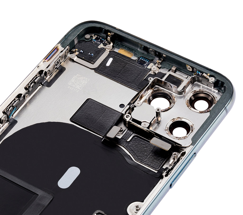 Back Cover/Frame with Pre-installed Small Components for iPhone 11 Pro (Aftermarket Plus, No Logo, Midnight Green)