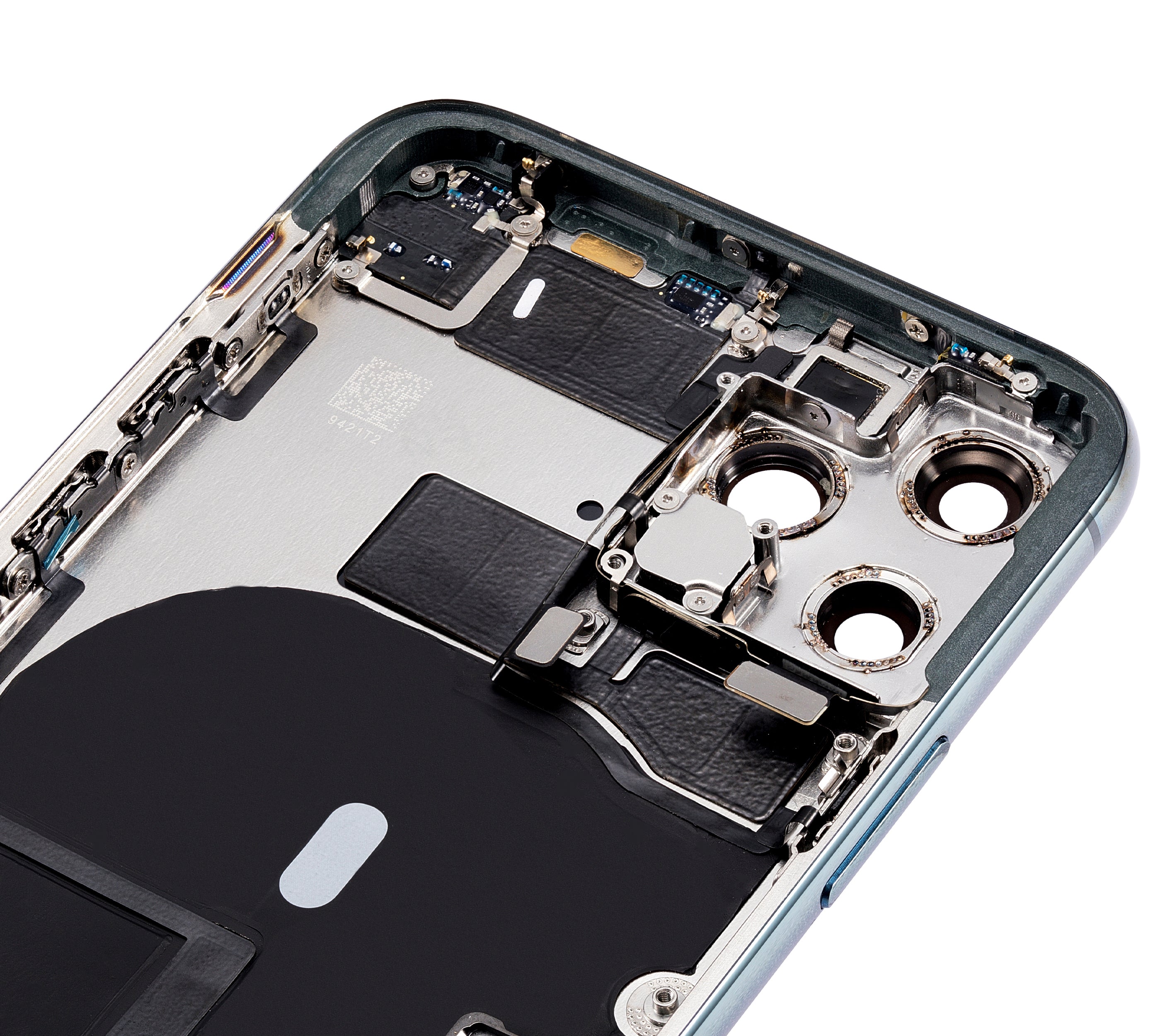 Back Cover/Frame with Pre-installed Small Components for iPhone 11 Pro (Aftermarket Plus, No Logo, Midnight Green)