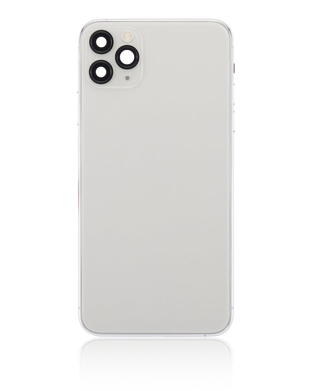 Backcover/Rahmen mit Kleinteilen für iPhone 11 Pro Max (o. Logo, AM Plus, Silber