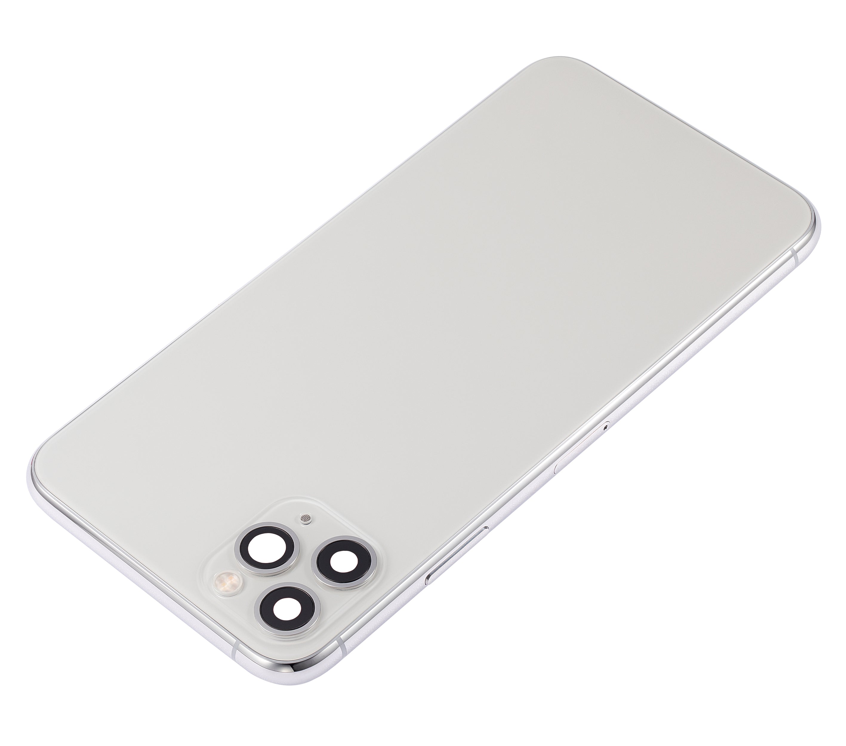 Backcover/Rahmen mit Kleinteilen für iPhone 11 Pro Max (o. Logo, AM Plus, Silber