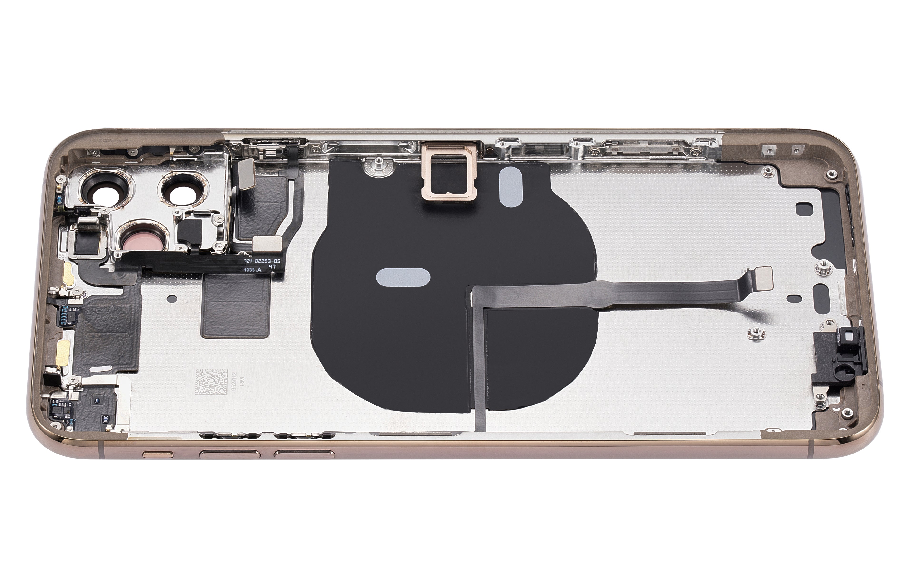 Backcover/Rahmen m. Kleinteilen f. iPhone 11 Pro Max Gold (o. Logo) Aftermarket+