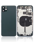 Rear Housing with Pre-installed Small Parts for iPhone 11 Pro Max (without logo) (Aftermarket Plus) (Midnight Green)