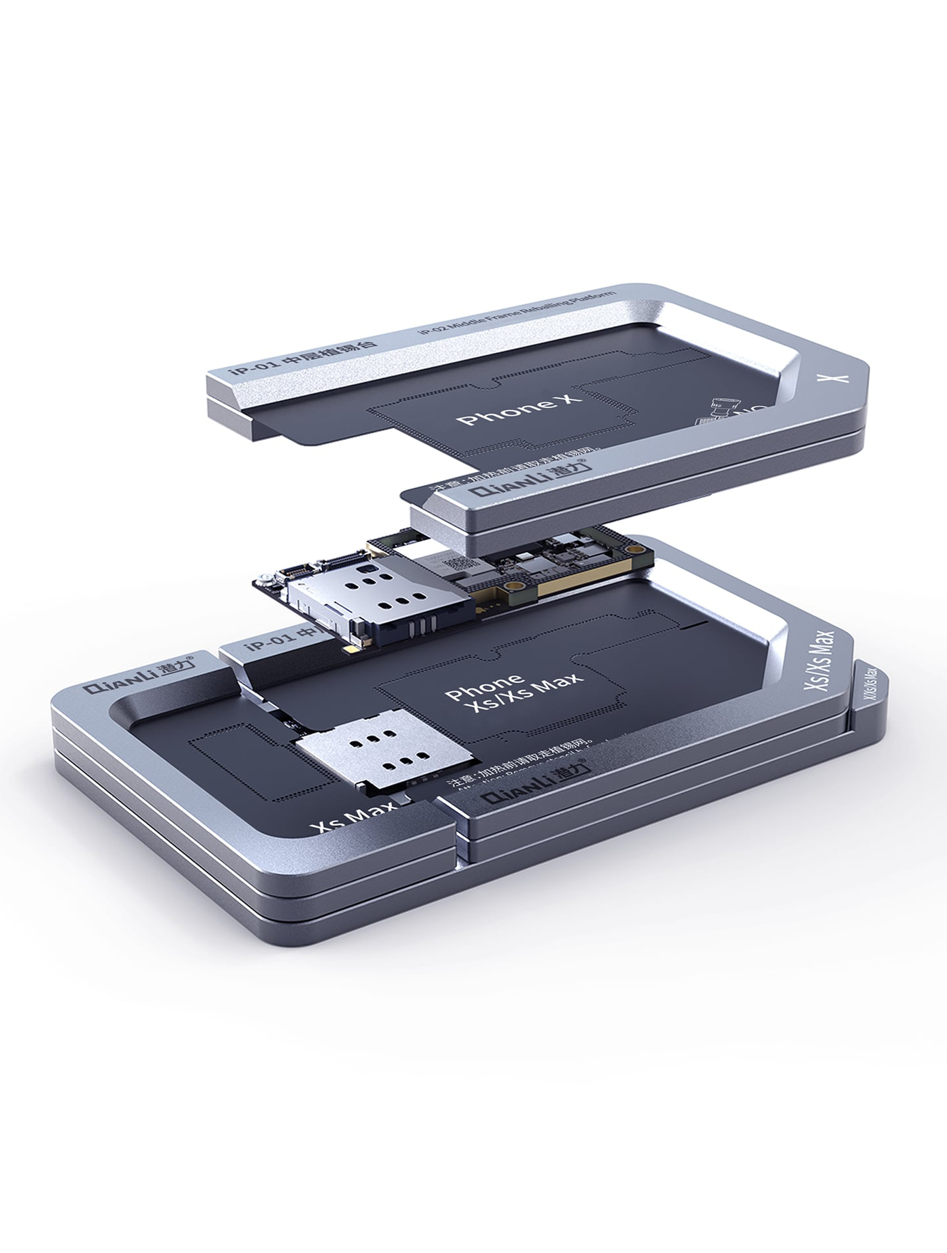 Qianli Metall-Midframe-Reballing-Plattform iPhone X/XS/XS Max