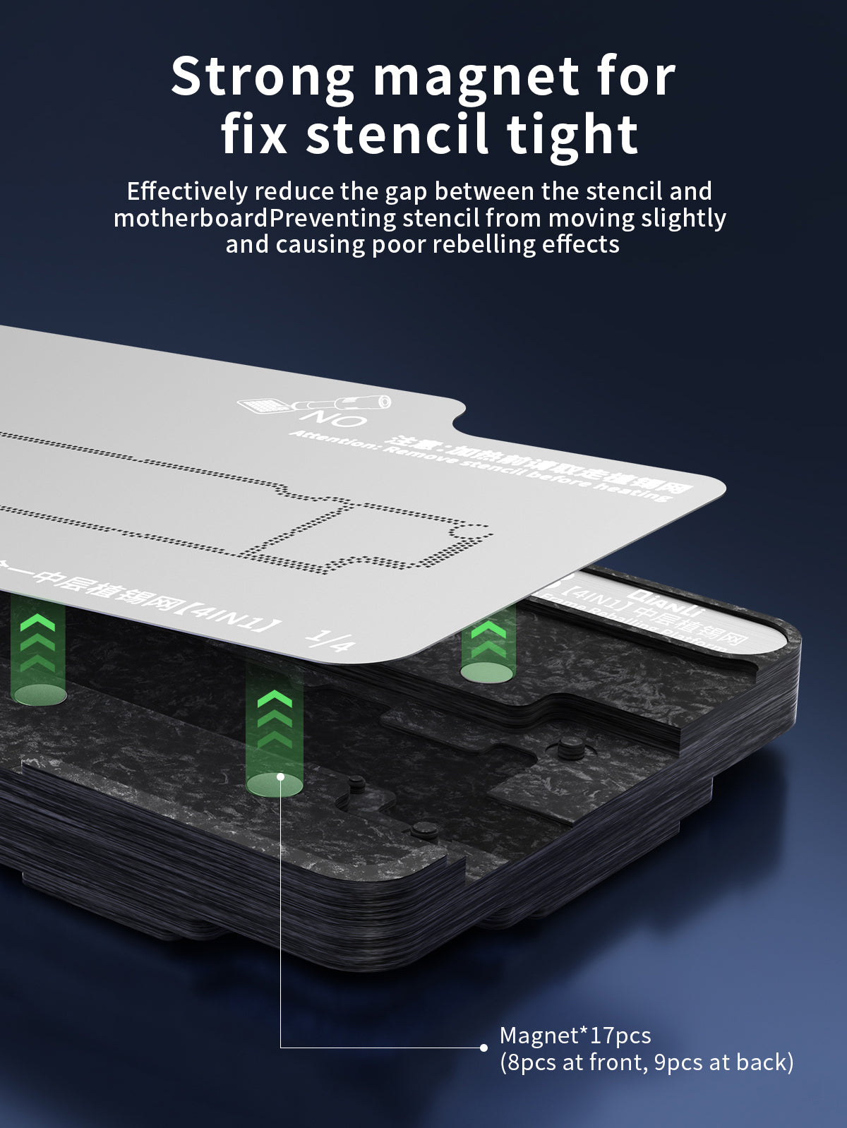 4in1 Midframe-Reballing-Plattform ohne Abdeckung für Apple iPhone 13(Qianli)