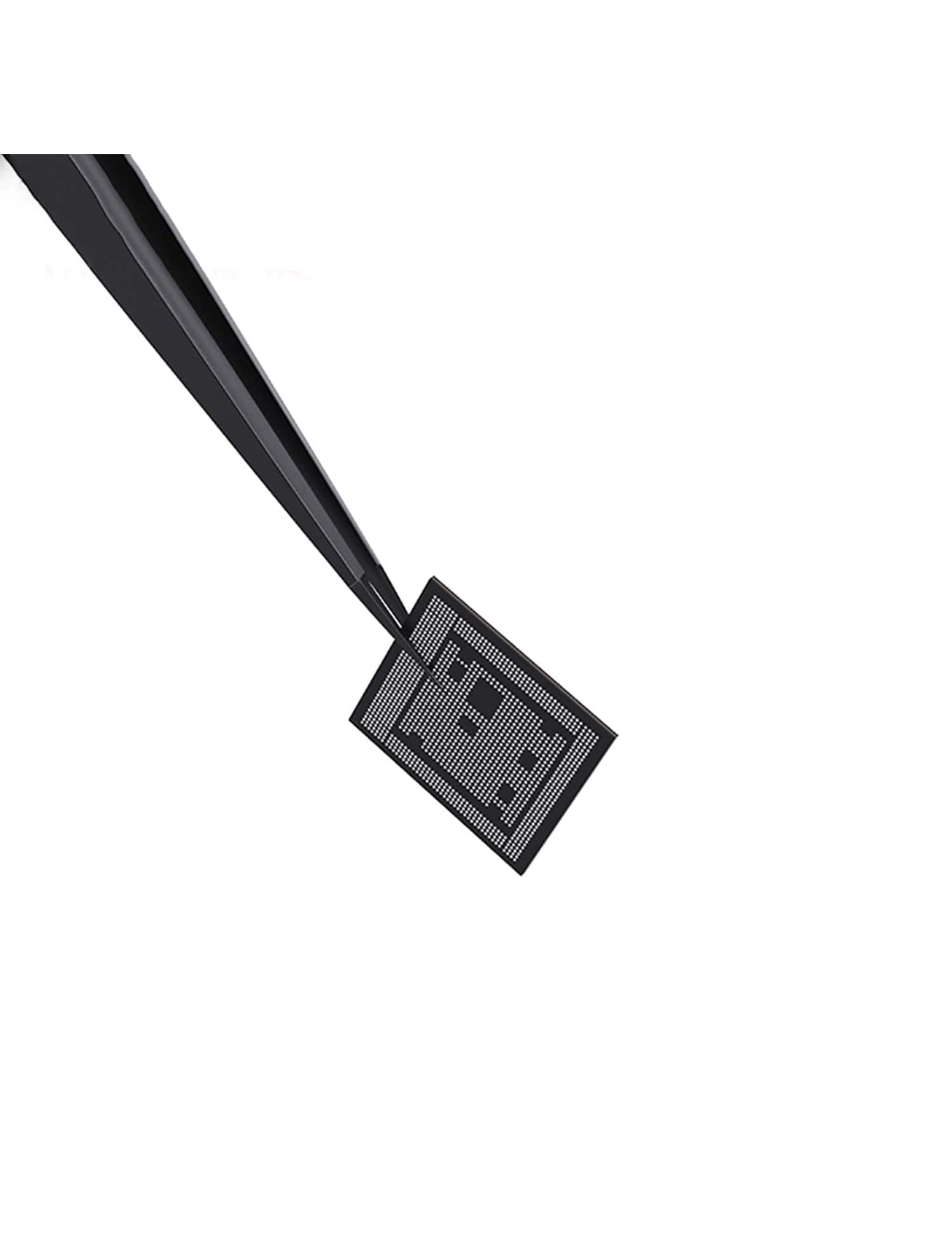 iNeeZy Handcrafted Non-Magnetic Stainless Steel Tweezers (Qianli) (Black - Wide)