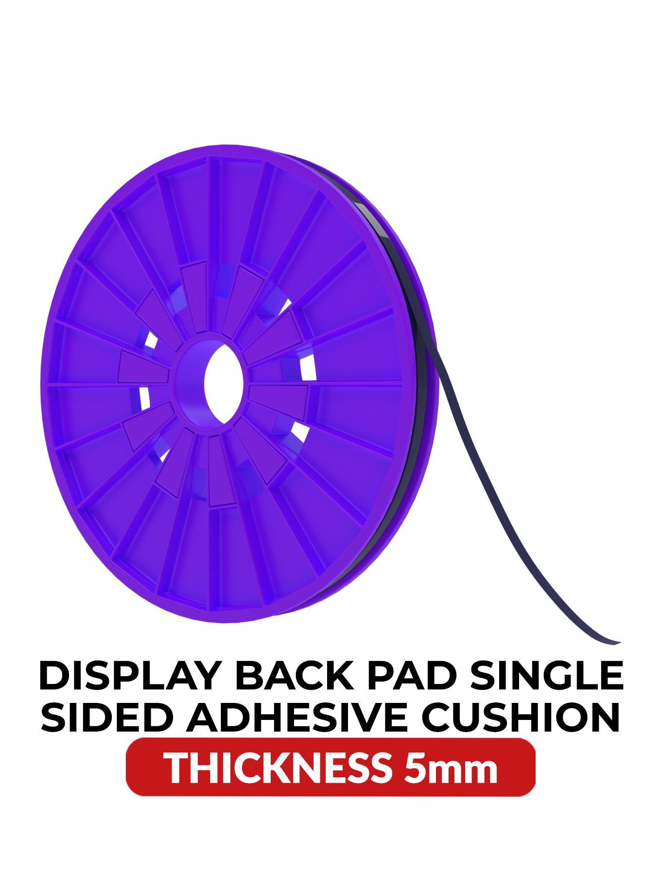 Polyurethane Poron ShockSeal Shock-Absorbing Foam Tape (5 mm x 20 m, Rogers Model # 4790-79)