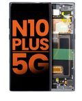 OLED-Display mit Rahmen für Samsung Galaxy Note 10 Plus/5G, Aura Black, Qualität