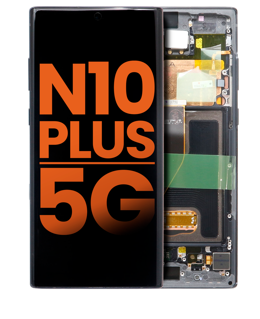 OLED-Display mit Rahmen für Samsung Galaxy Note 10 Plus/5G, Aura Black, Qualität