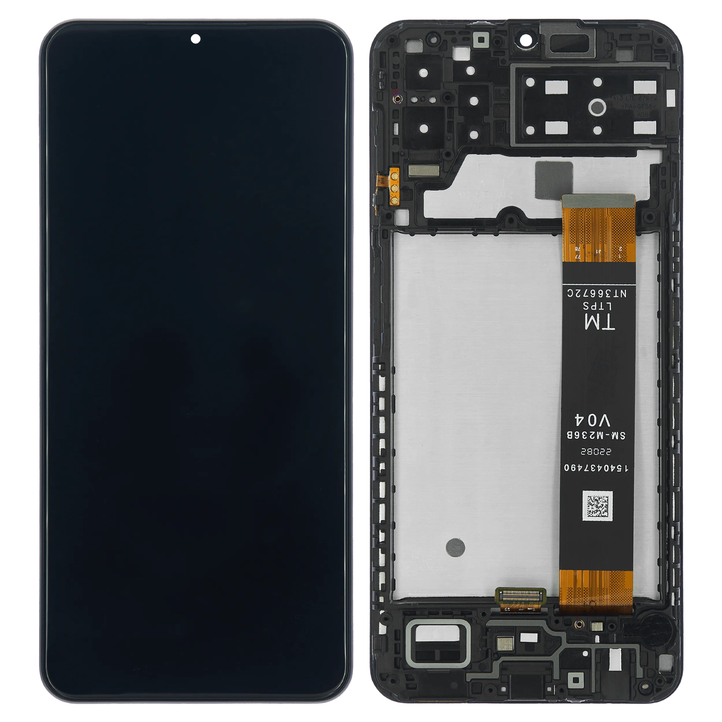 LCD-Display mit Rahmen für Samsung Galaxy A13 4G (A135 / 2022) / A13s (A137 / 2022) (Aftermarket Plus) (Alle Farben)