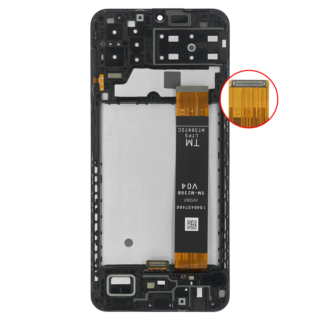 LCD-Display mit Rahmen für Samsung Galaxy A13 4G (A135 / 2022) / A13s (A137 / 2022) (Aftermarket Plus) (Alle Farben)