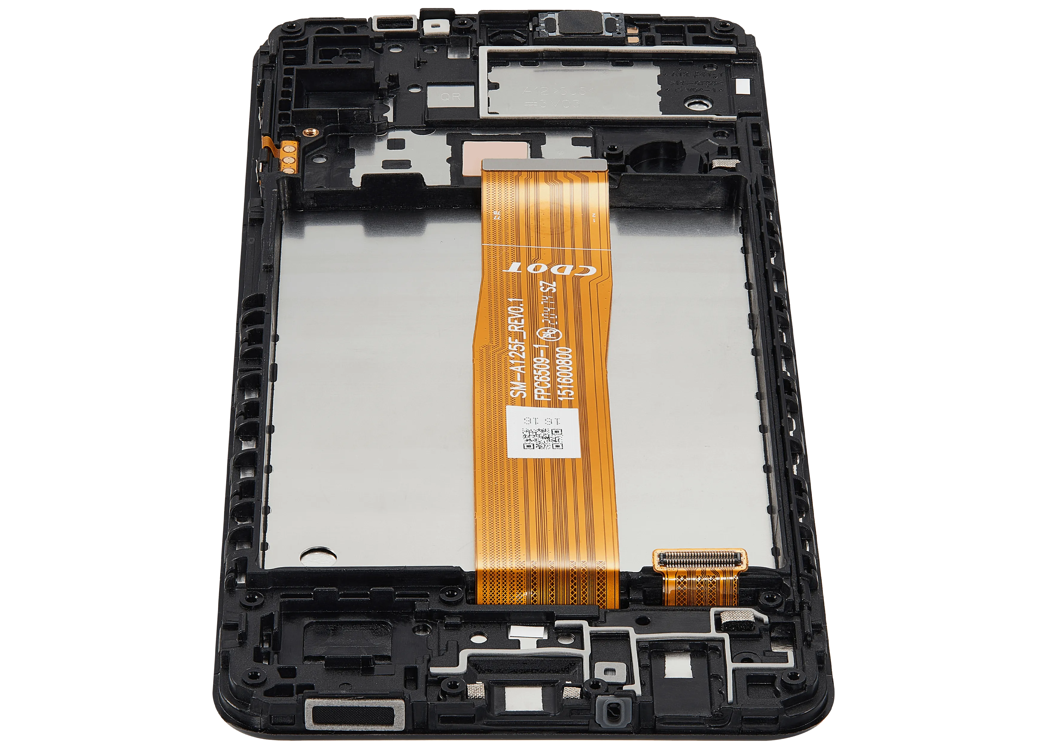 LCD-Display mit Rahmen für Samsung Galaxy A12 (A125 / 2020) (Aftermarket Plus) (Alle Farben)