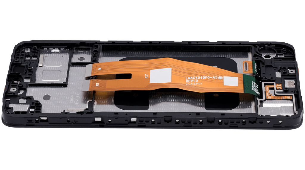 LCD-Display mit Rahmen für Samsung Galaxy A05 (A055 / 2023) (Aftermarket Plus) (Alle Farben)