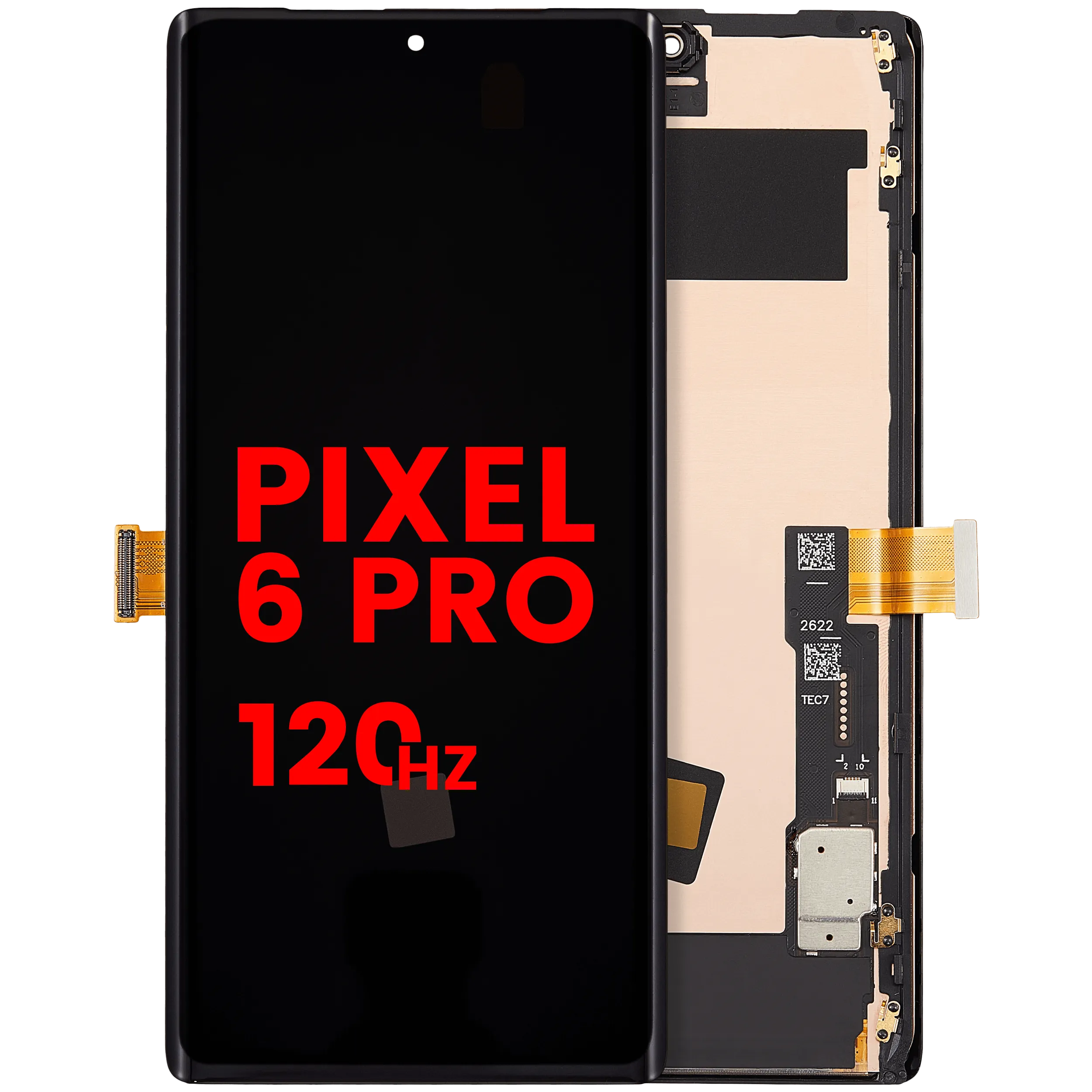 OLED-Display mit Rahmen (Without Fingerprint Sensor) für Google Pixel 6 Pro (Aftermarket Plus / 120HZ) (Alle Farben)