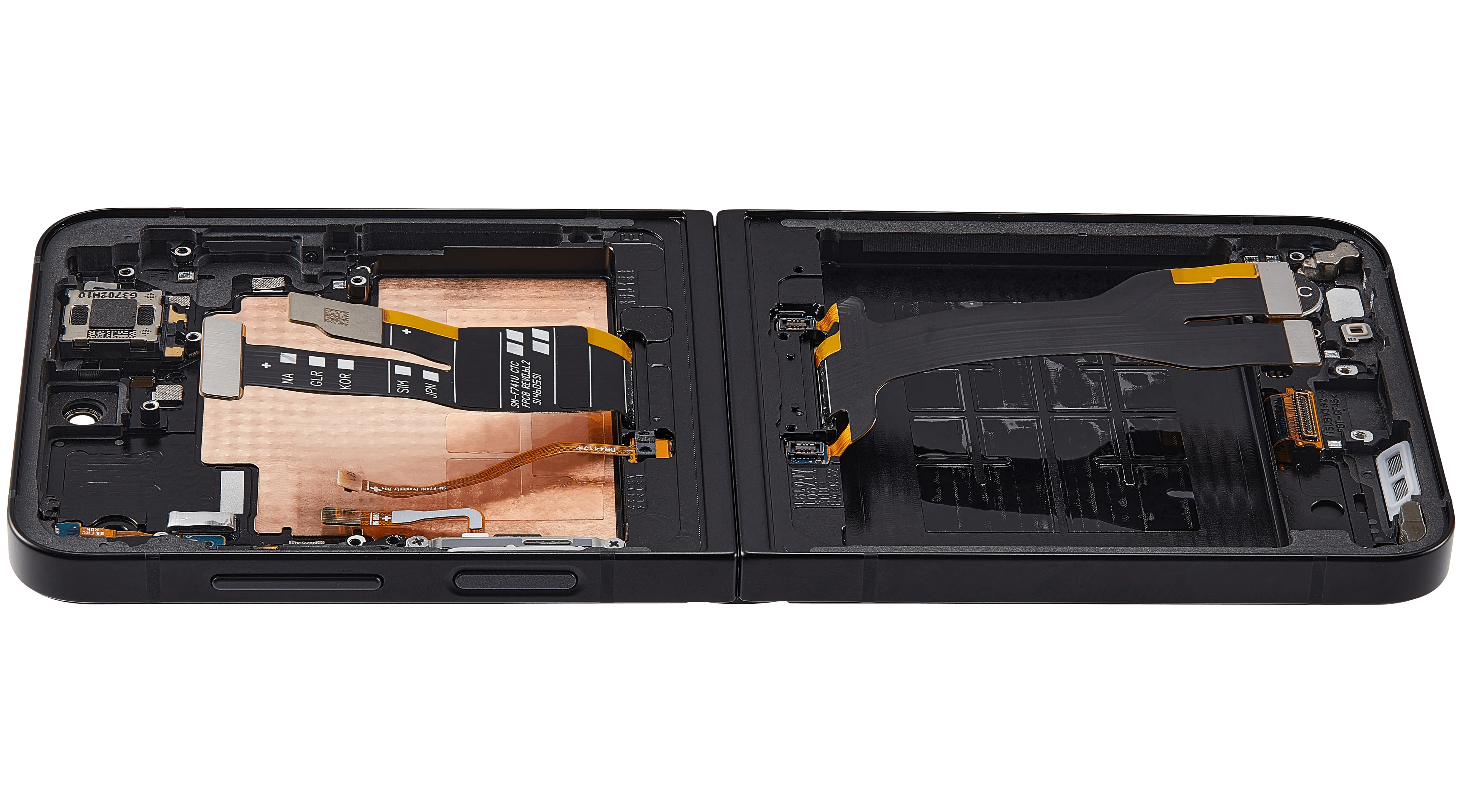 Inner OLED-Display mit Rahmen Compatible für Samsung Galaxy Z Flip 7 FE 5G (F761) (US & International) (Refurbished) (Schwarz)