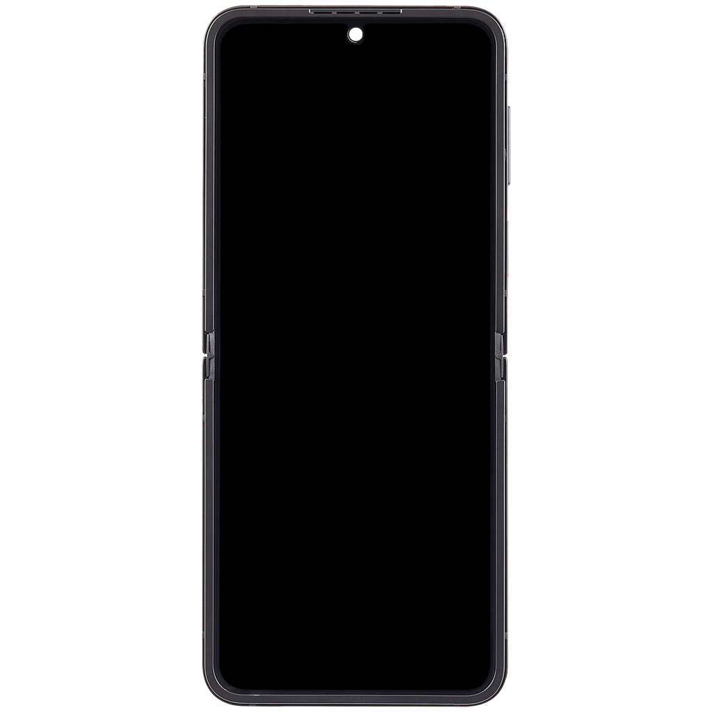 Inner OLED-Display mit Rahmen Compatible für Samsung Galaxy Z Flip 7 FE 5G (F761) (US & International) (Refurbished) (Schwarz)