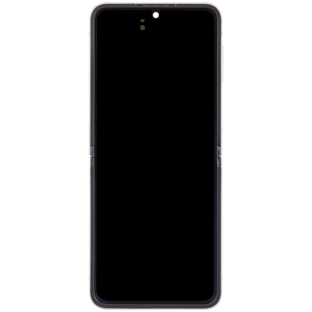 Inner OLED-Display mit Rahmen Compatible für Samsung Galaxy Z Flip 7 FE 5G (F761) (US & International) (Refurbished) (Silver Shadow)