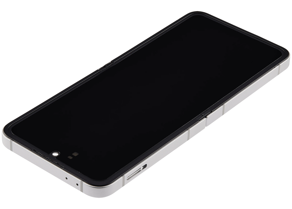 Inner OLED-Display mit Rahmen Compatible für Samsung Galaxy Z Flip 7 FE 5G (F761) (US & International) (Refurbished) (Silver Shadow)