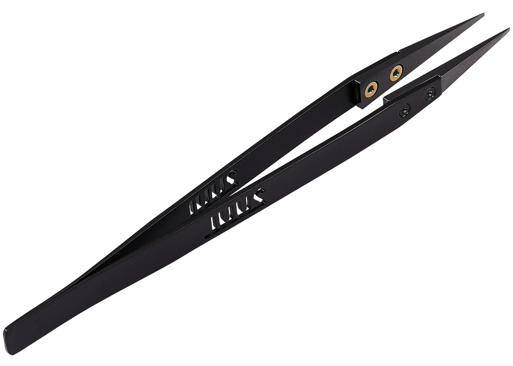 TW32 Black Flat Tip ESD-Safe Ceramic Tweezer (2UUL)
