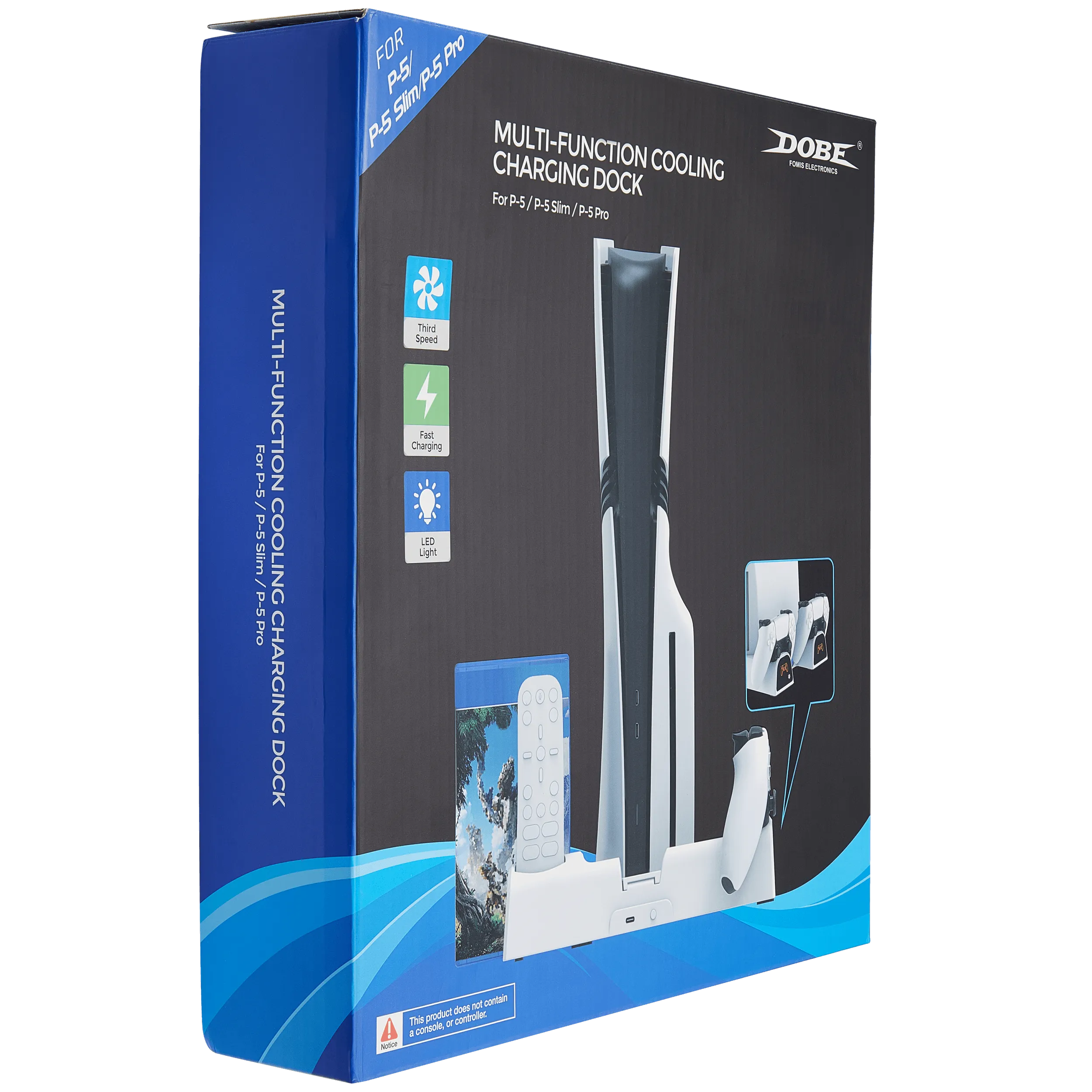TP5-3552D White Multifunctional Cooling Charging Stand für PlayStation 5 / PlayStation 5 Slim (DOBE)