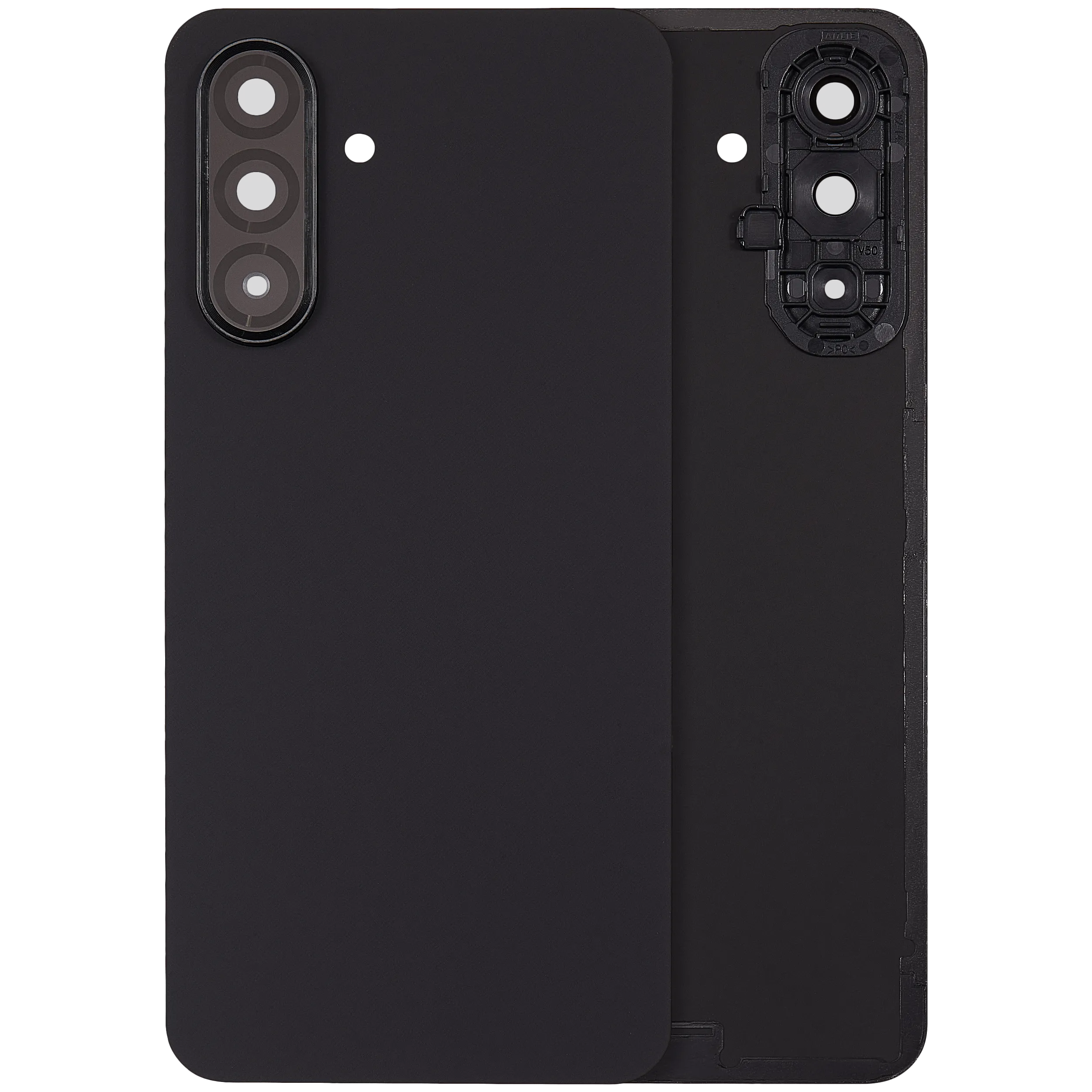 Backcover mit Camera Lens für Samsung Galaxy A17 5G (A176 / 2025) / A17 4G (A175 / 2025) (ohne Logo) (Aftermarket Plus) (Schwarz)
