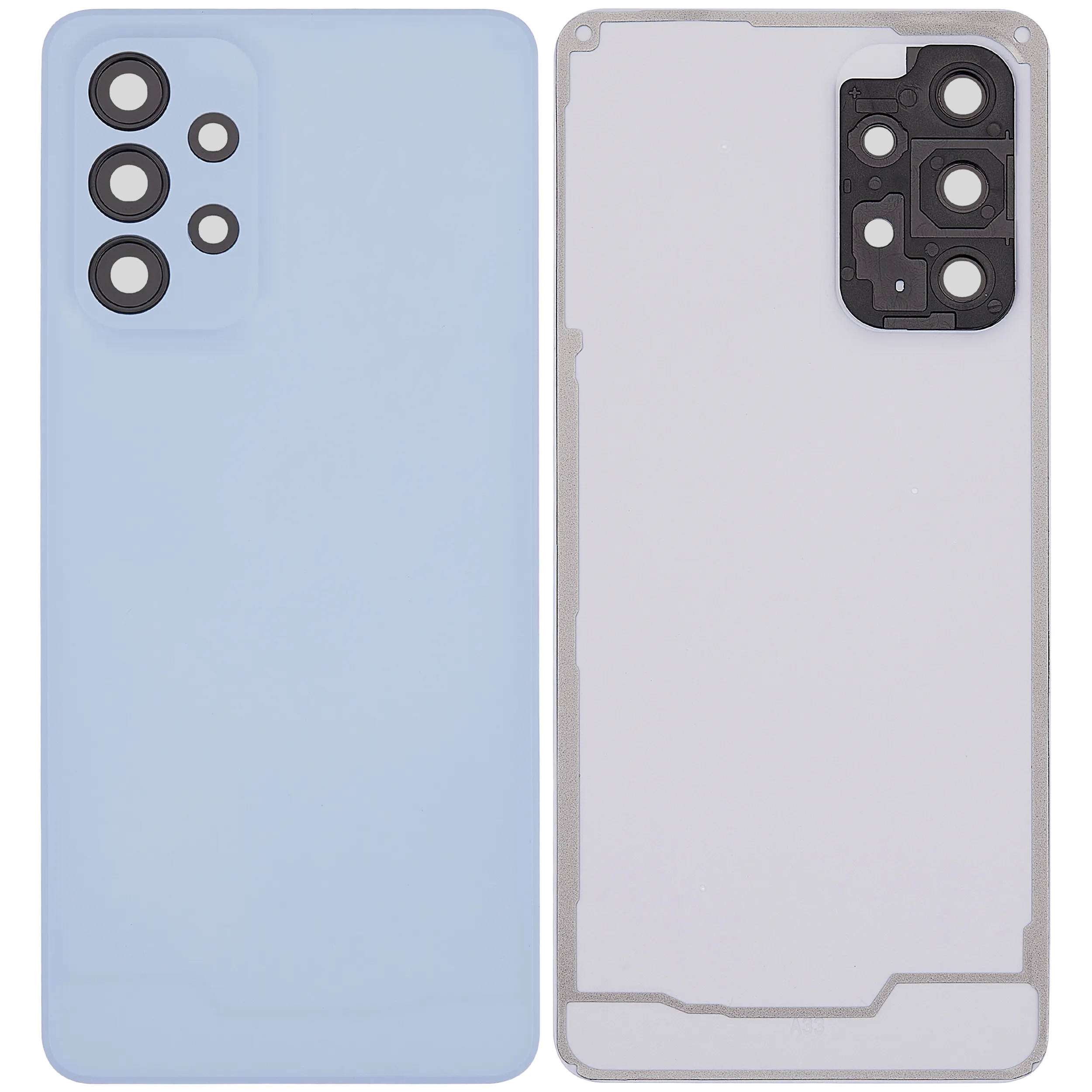 Backcover mit Camera Lens für Samsung Galaxy A33 5G (A336 / 2022) (ohne Logo) (Aftermarket Plus) (Blau)